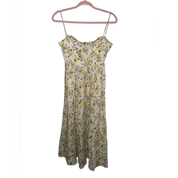 Zara FLORAL PRINT POPLIN MIDI DRESS XS - Picture 4 of 12